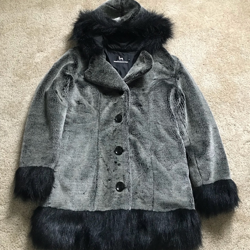Black Fluffy Coat